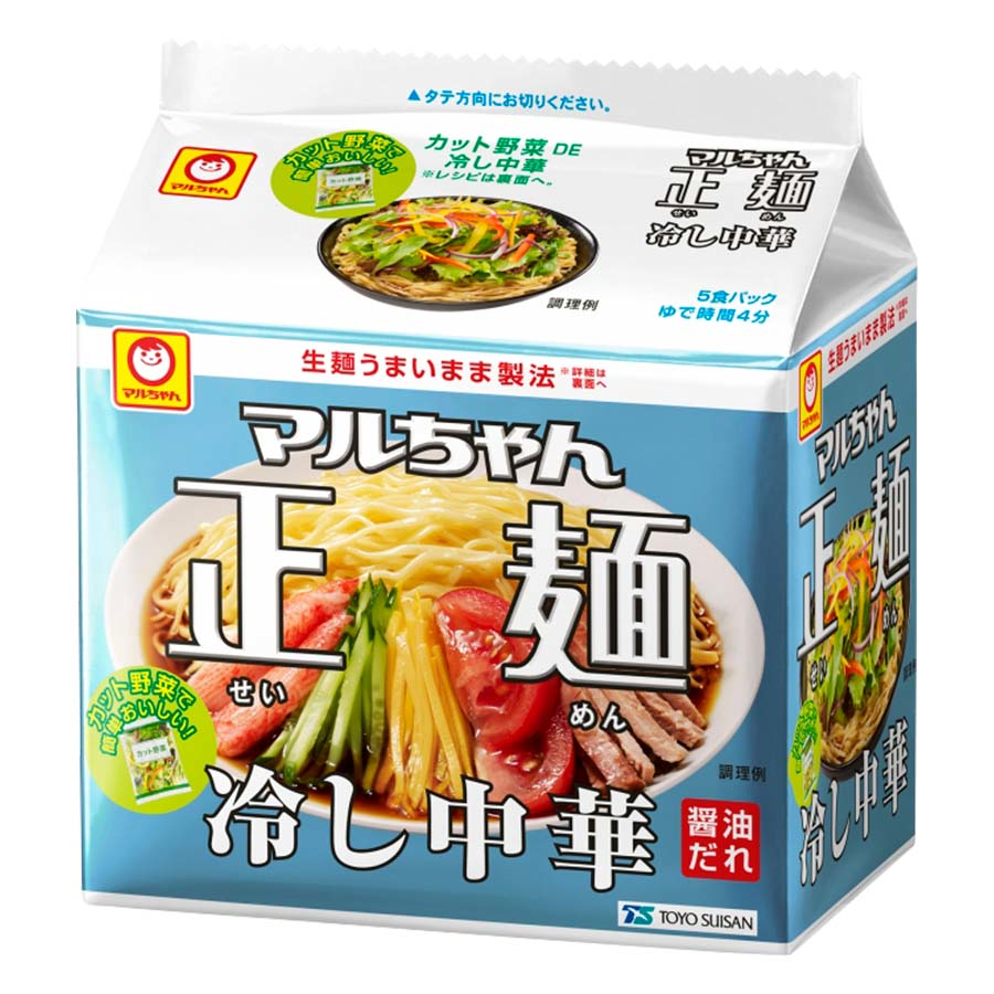 マルちゃん　正麺　冷し中華　１１８ｇ×５食パック