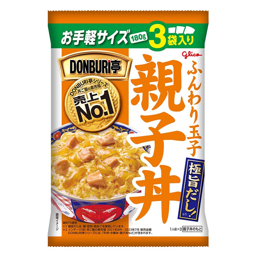 グリコ　ＤＯＮＢＵＲＩ亭　親子丼　１８０ｇ×３食