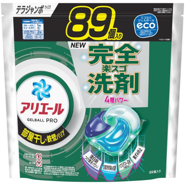 P＆G アリエール ジェルボール プロ 部屋干し用 つめかえ用 テラジャンボサイズ 89個
