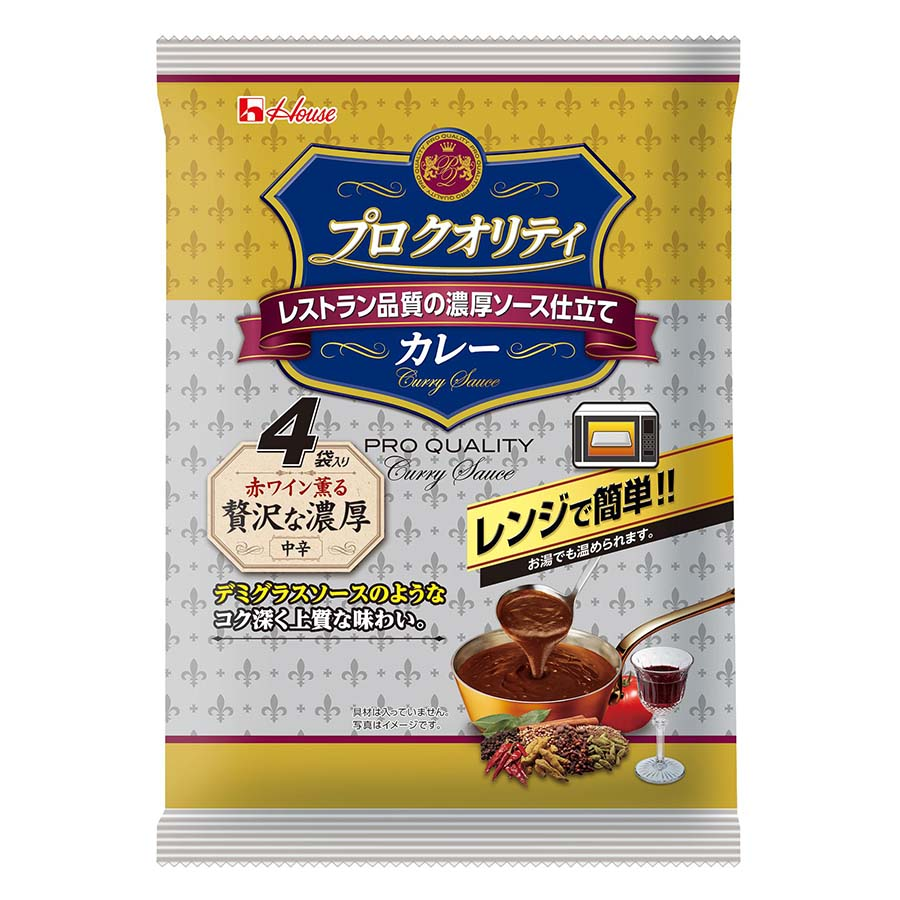 ハウス　プロクオリティカレー　贅沢な濃厚　１３５ｇ×４袋