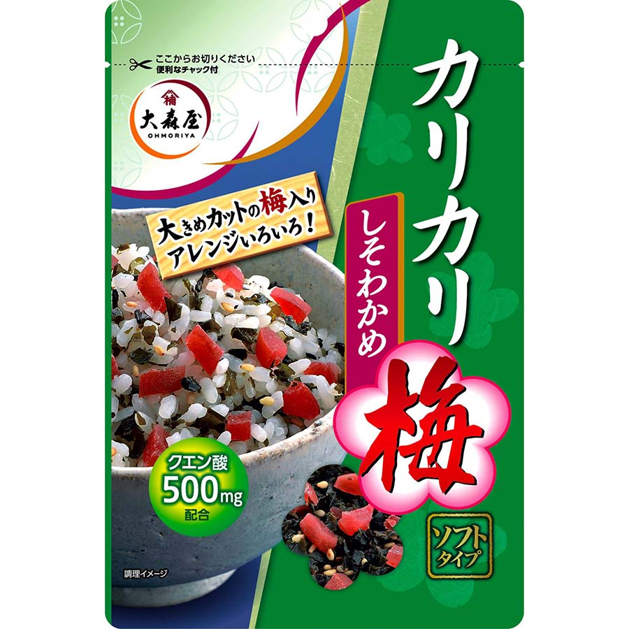 大森屋　カリカリ梅　しそわかめ　４０ｇ