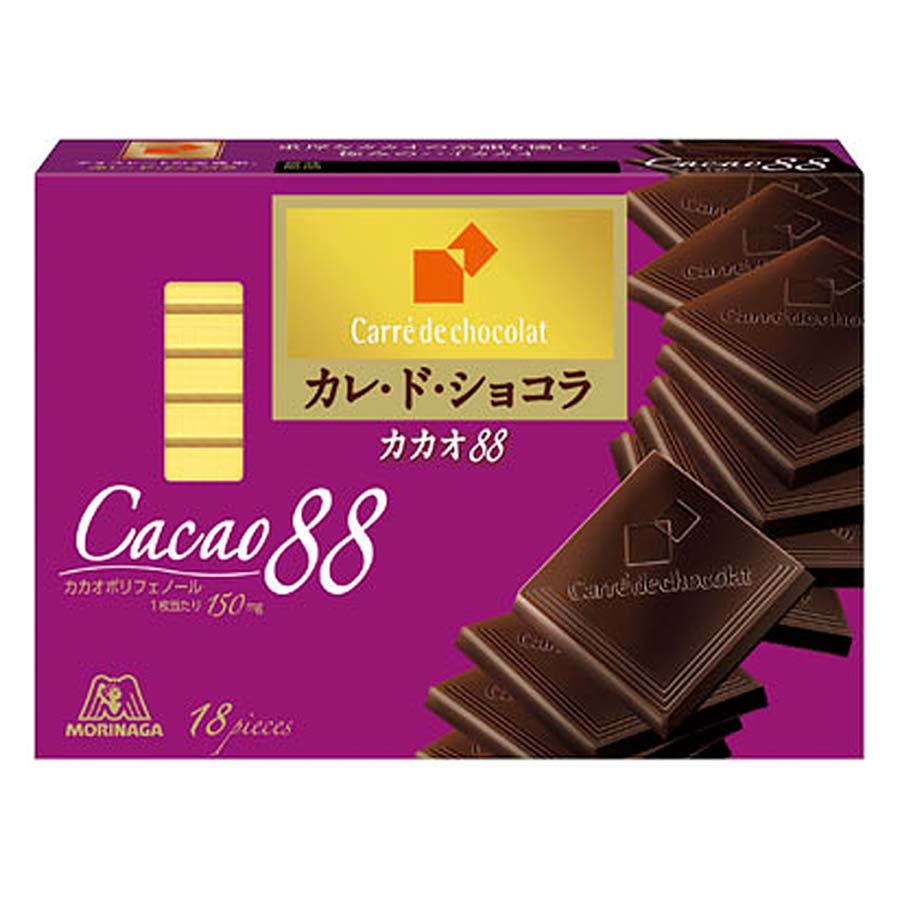 森永　カレ・ド・ショコラ　カカオ８８　８６ｇ　１８枚入