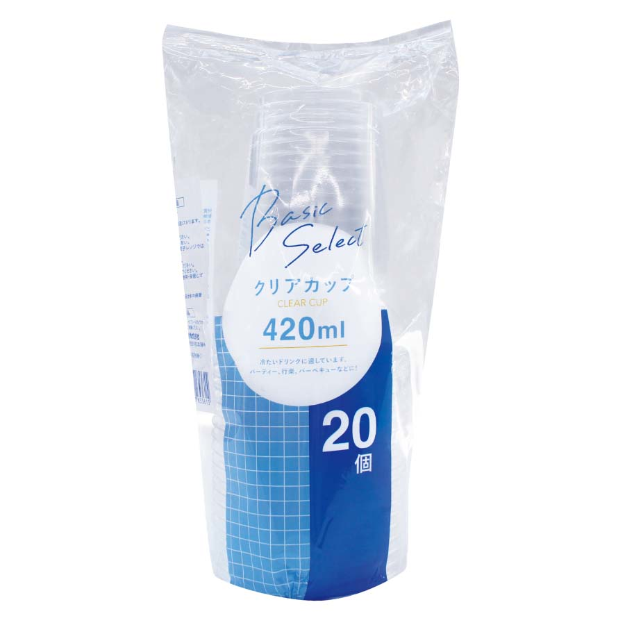 大和物産　ＢＳクリアカップ　４２０ｍｌ　２０個