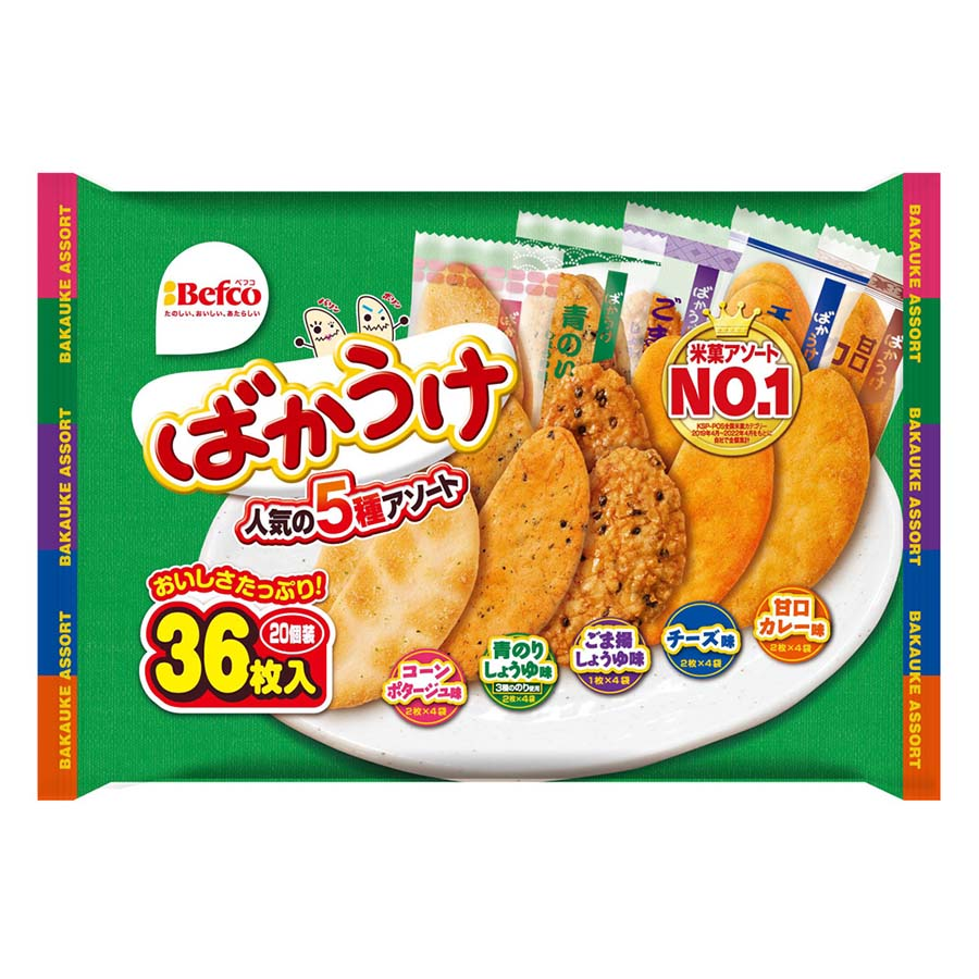 栗山米菓 ばかうけアソート 36枚入