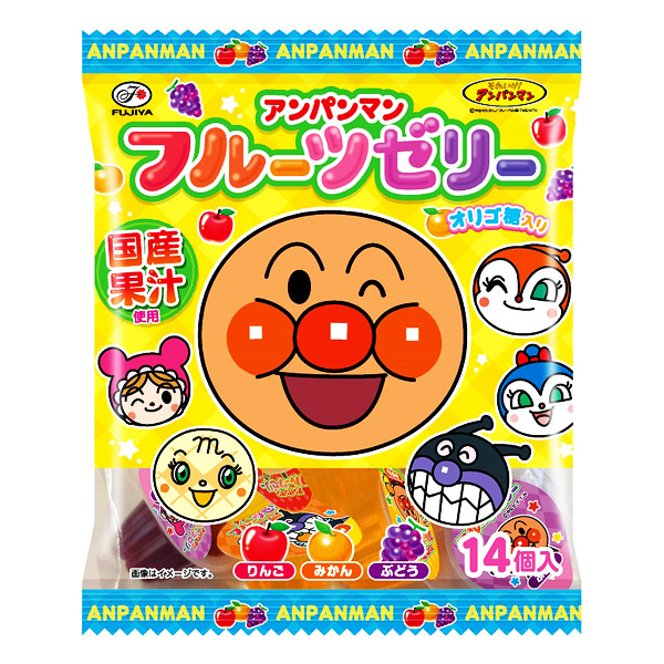 不二家 アンパンマンフルーツゼリー 14個入