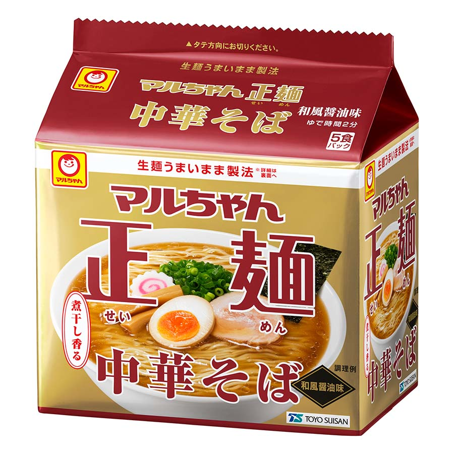 マルちゃん　正麺　中華そば　１０５ｇ×５食パック