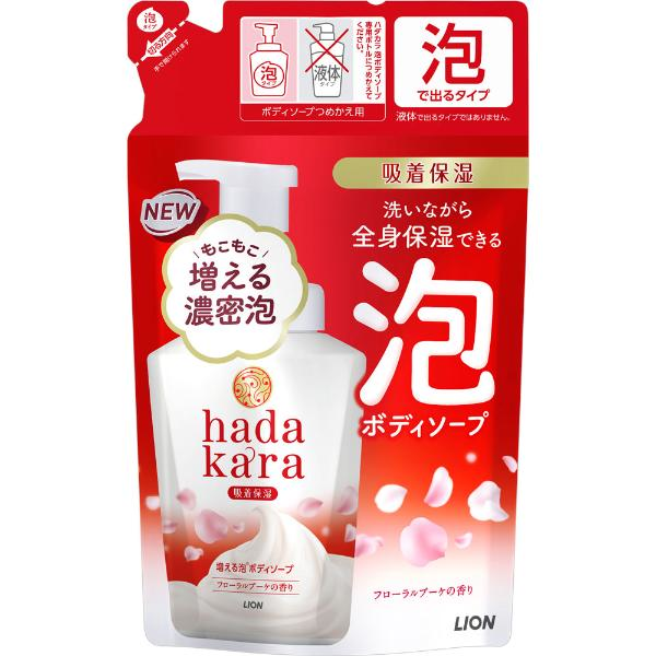 hadakara 泡で出てくるﾎﾞﾃﾞｨｿｰﾌﾟ ﾌﾛｰﾗﾙﾌﾞｰｹの香り 詰替用 440ml