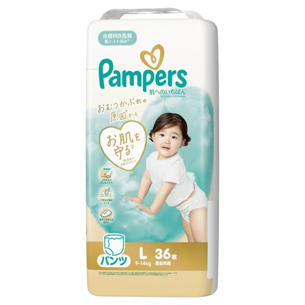 【パンツ】P＆G パンパース はじめての肌へのいちばん男女共用 Lサイズ 36枚