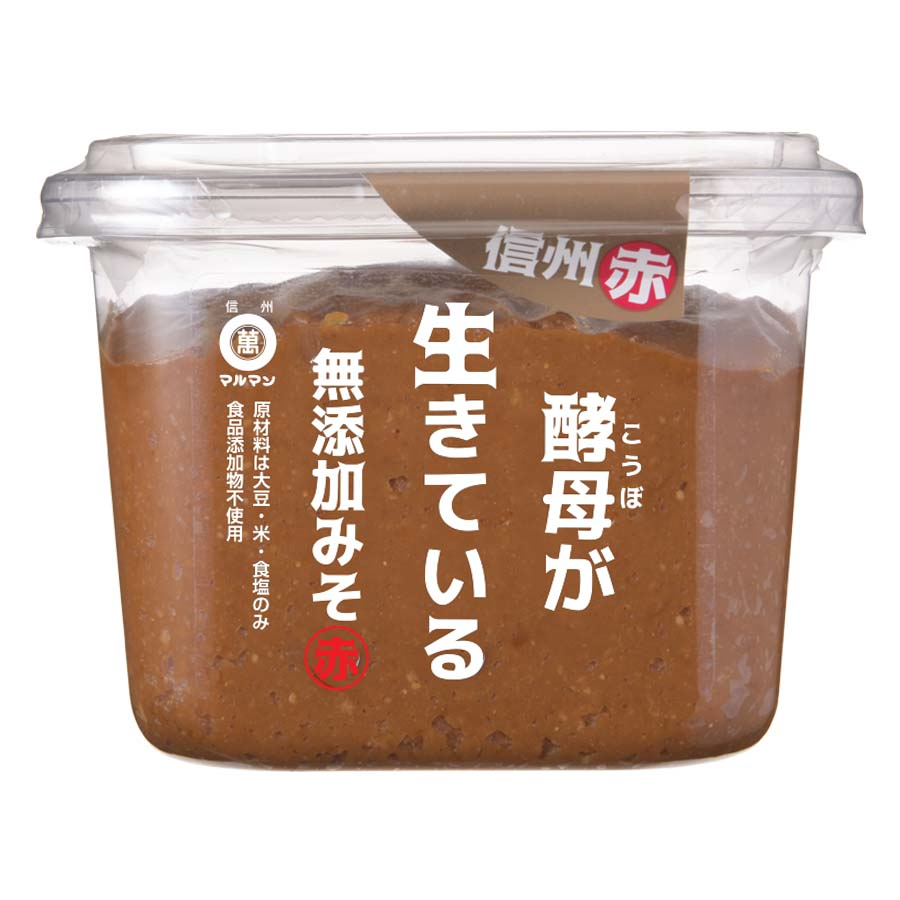 マルマン　酵母が生きている無添加みそ（赤）　７００ｇ