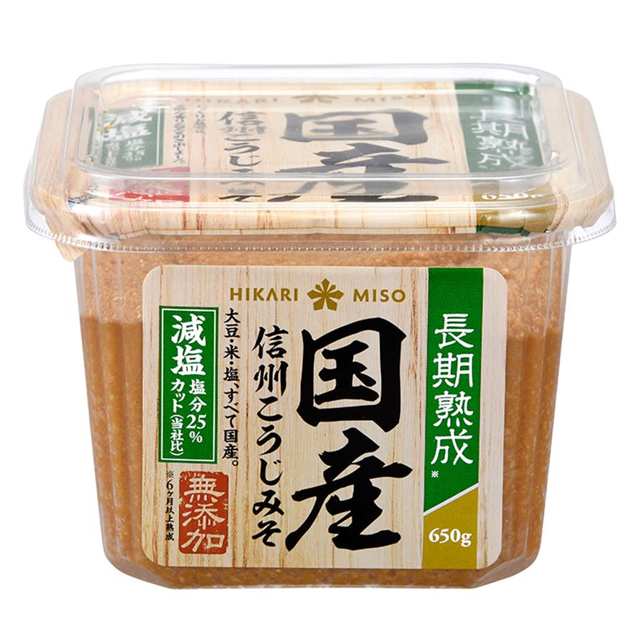 ひかり味噌　国産素材　信州こうじみそ　減塩　６５０ｇ