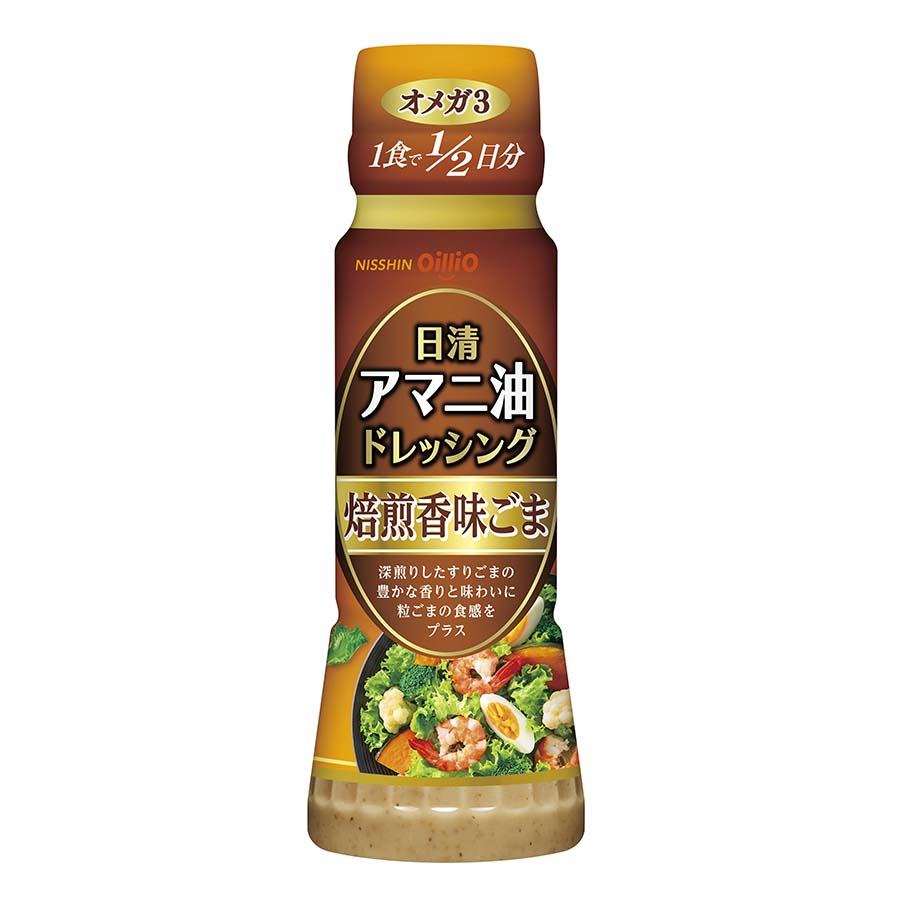 日清オイリオ　アマニ油ドレッシング　焙煎香味ごま　１６０ｍｌ