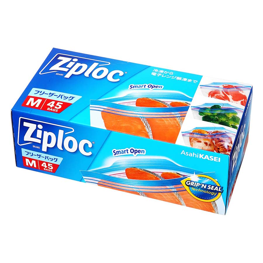 旭化成　Ｚｉｐｌｏｃフリーザーバッグ　Ｍ４５枚入