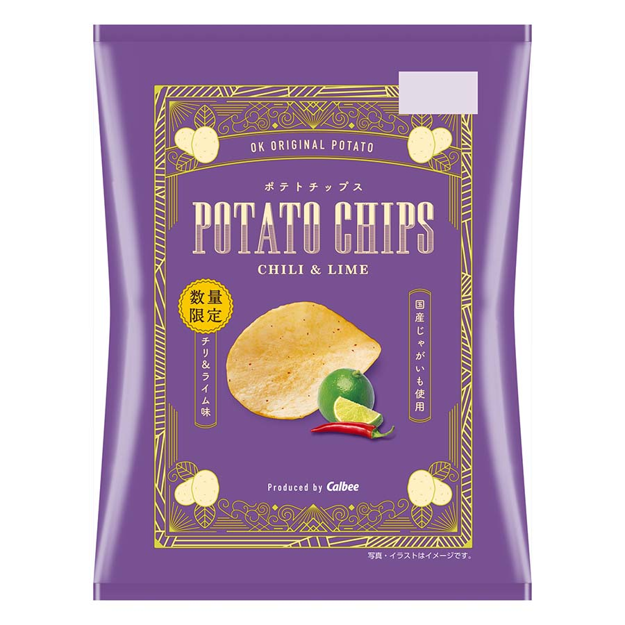 カルビー　ポテトチップス　チリ＆ライム味　９０ｇ