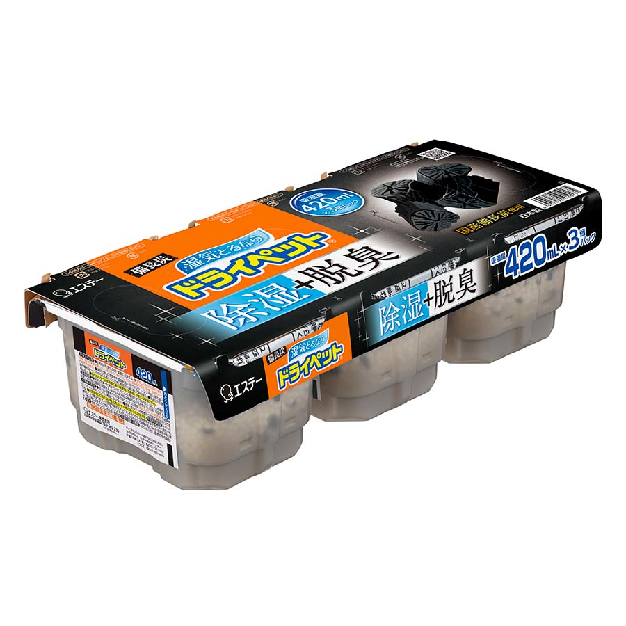 エステー　備長炭ドライペット　４２０ｍｌ×３個