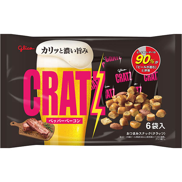 グリコ クラッツ ペッパーベーコン 6袋入