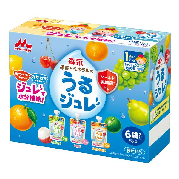 【1歳頃～】森永乳業 森永 果実とミネラルのうるジュレ 6袋入りパック
