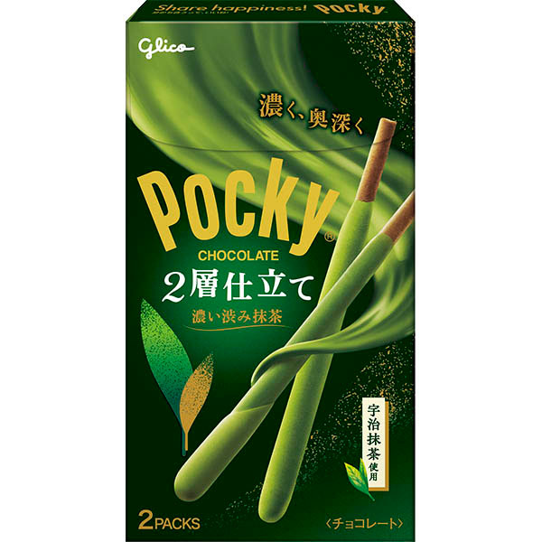 グリコ ポッキー2層仕立て濃い渋み抹茶 2袋入