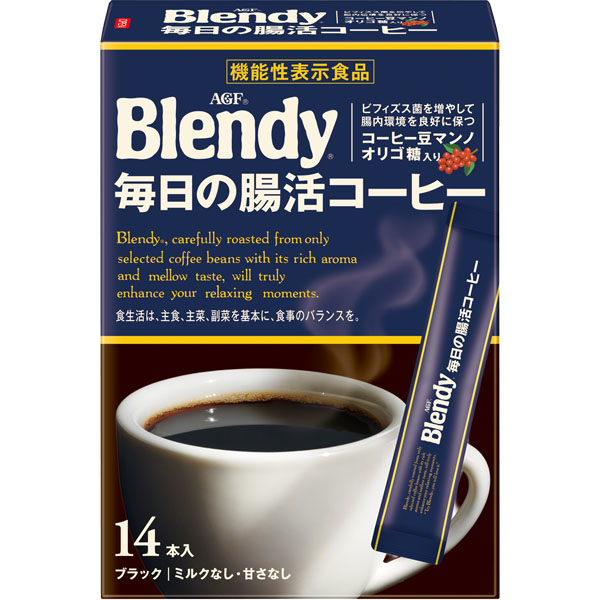 味の素AGF ブレンディ スティックブラック 毎日の腸活コーヒー 14本入