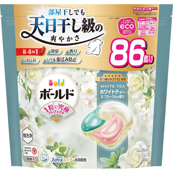 ボールド ジェルボール4D ホワイトティー＆フローラル 詰替用 テラジャンボ1.52kg86個