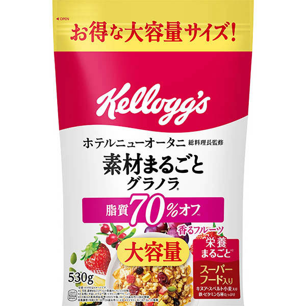 日本ケロッグ 素材まるごとグラノラ脂質70％オフ大容量 530g