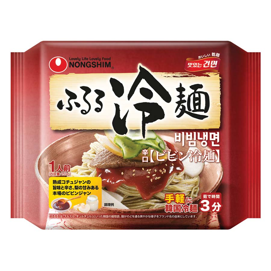 農心　ふるる冷麺　辛口ビビン冷麺　１人前　１５９ｇ
