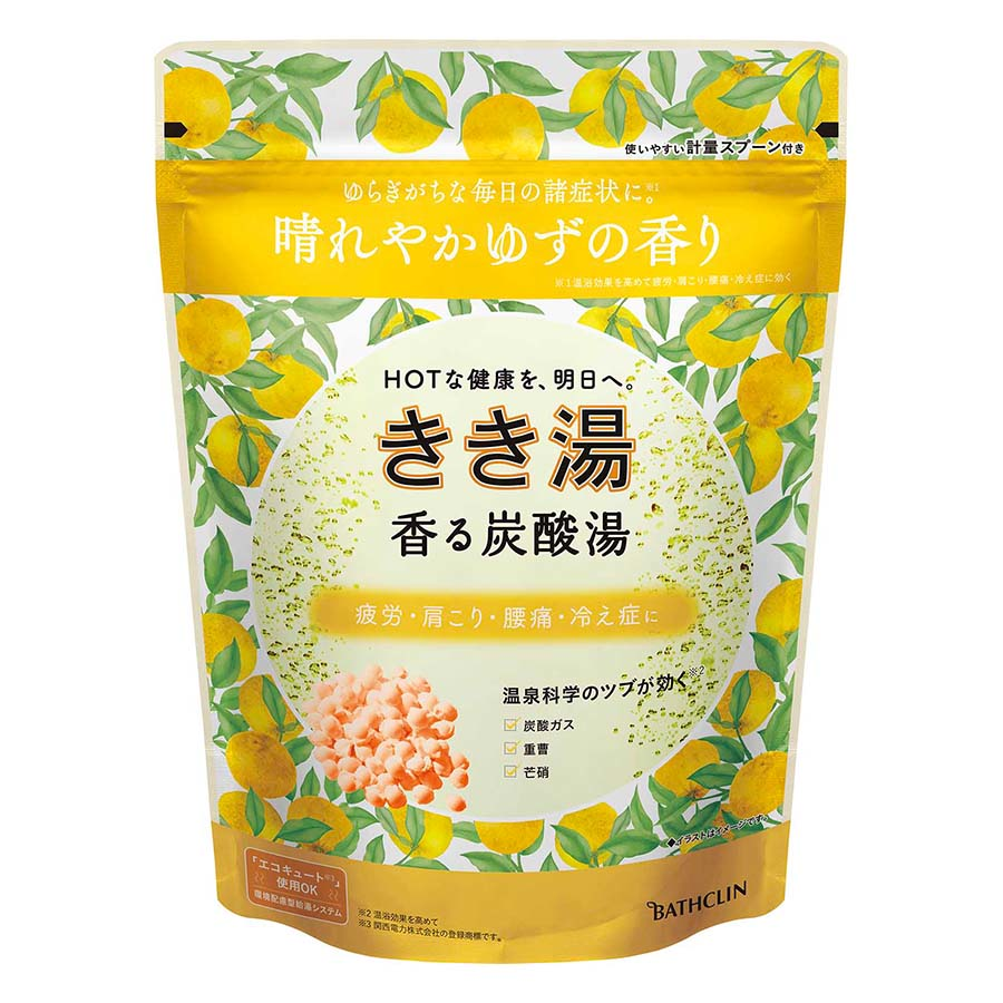 バスクリン　きき湯　香る炭酸湯　ゆずの香り３６０ｇ