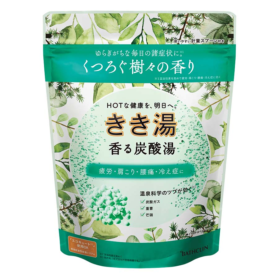バスクリン　きき湯　香る炭酸湯　樹々の香り３６０ｇ