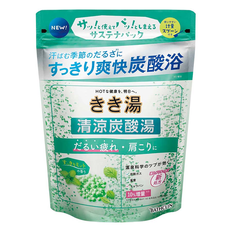 バスクリン　きき湯清涼炭酸湯　すっきりミントの香り　３６０ｇ