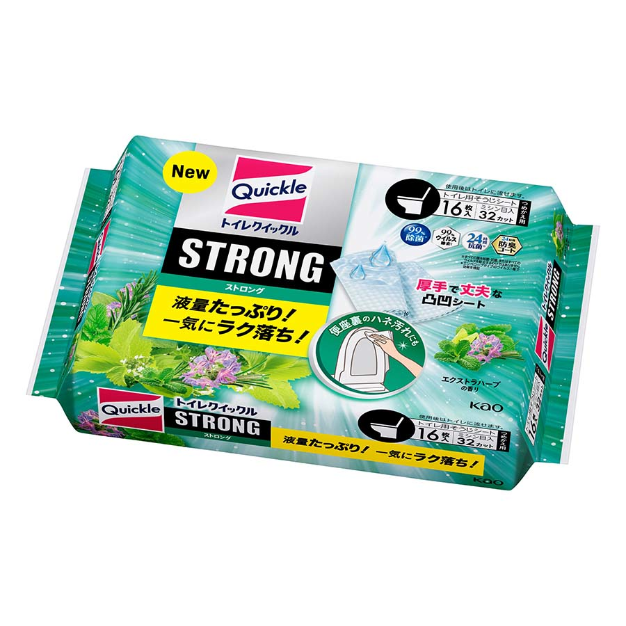 花王トイレクイックルストロングハーブつめかえ１６枚入