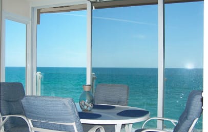 Sit on the lanai and watch dolphins jump and manatees cruise lazily by
