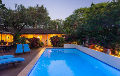 Pool & Lanai by night