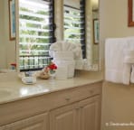 Conveniently, your queen bathroom is directly off the bedroom.