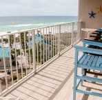 Great views from the comfortable balcony furniture