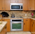 New appliances, granite counters, and bamboo cabinets make cooking fun.