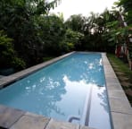 enjoy a dip in our saline lap pool