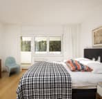 Master bedroom with a private terrace in a front