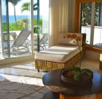 Lovely corner chaise. Read a book, look at the view, listen to Bose speakers