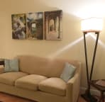 Living Room with Queen Sized Sleeper Sofa