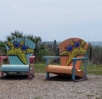 Get your photo made in the big chairs