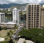 View of Ala wai golf course