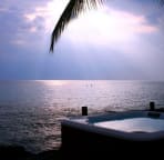 Imagine a hot tub experience at the ocean's edge ~ room for six !