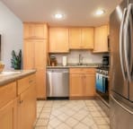 Fully kitted out kitchen.