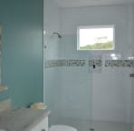 Large second floor master bathroom with a one-of-a-kind outdoor shower.