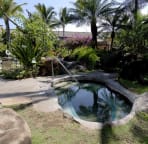 Back of property hot tub