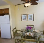 Unique dining room set with pineapple dishes--note original art