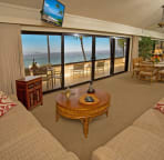 View the sparkling ocean and TV simultaneously from two comfortable couches.