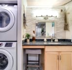 Washer and dryer in main bathroom