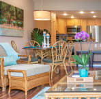 Soothing island decor.