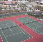 Tennis courts, shuffle board, basketball hoop, sand volleyball and other activities