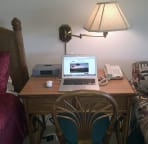 Free wireless and desk for computer